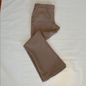 Khaki low rose slim fit slacks